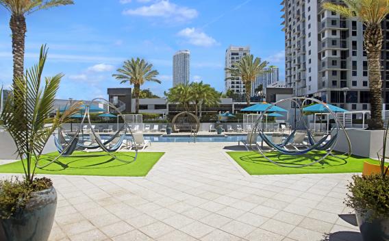 Pool swimming Miro Brickell Luxury Modern apartments
