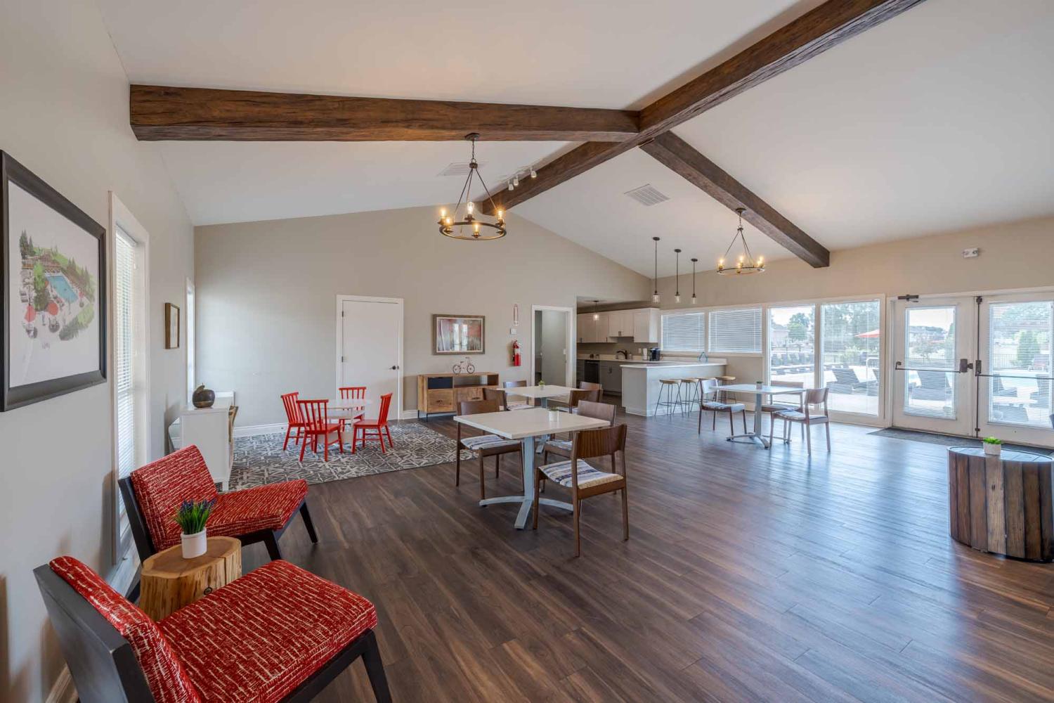 Open clubhouse area for residents to gather.