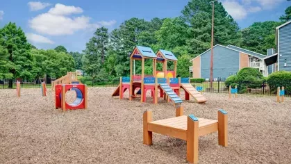 A colorful playground for pets featuring ramps, tunnels, and platforms surrounded by a secure fence.