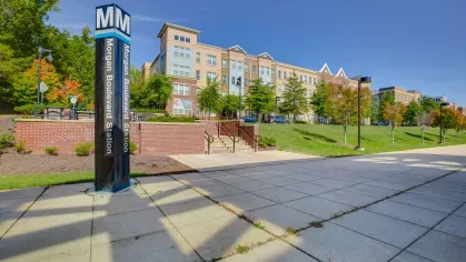 A view of the nearby Metro station entrance, highlighting the community’s easy access to public transportation for seamless commuting.