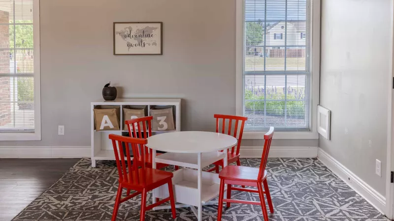 Dedicated play area for children within the clubhouse.