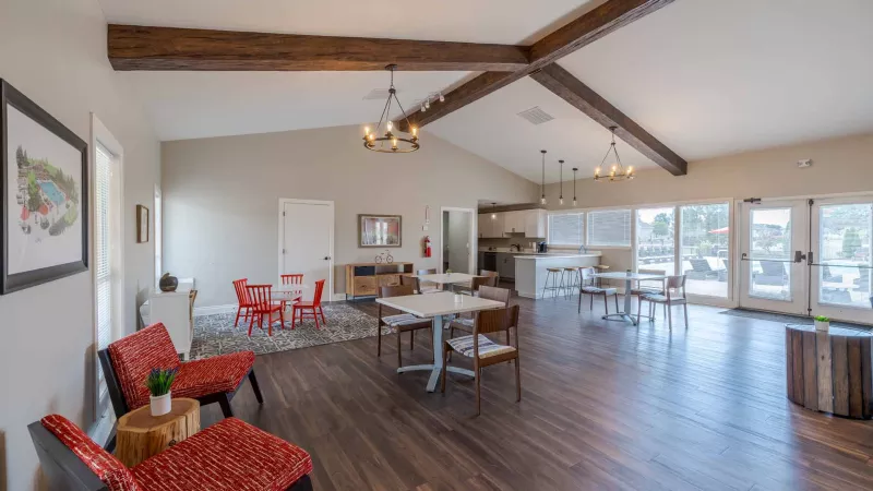 Open clubhouse area for residents to gather.