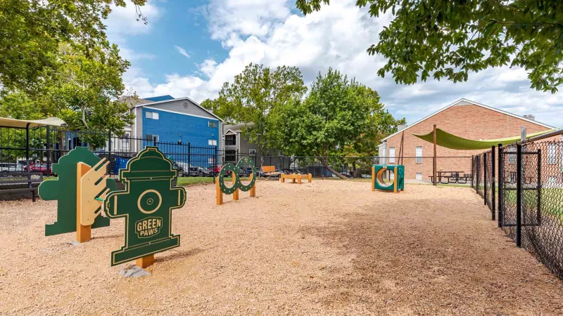 Dog Park located at Spice Creek with ample space for residents' dogs to run and play