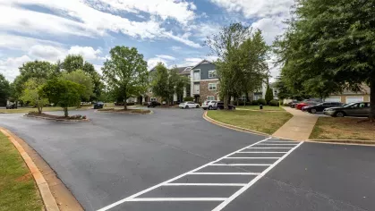 Grandview at Lake Murray entrance, with ample parking options for residents and guests.