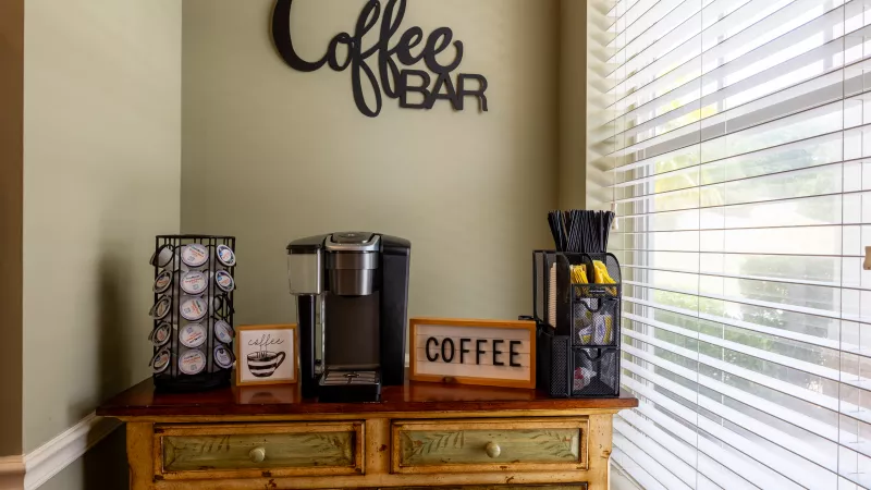 Market Street Station coffee bar located within the clubhouse for residents to enjoy.