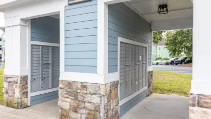 Secured mailing and package center.