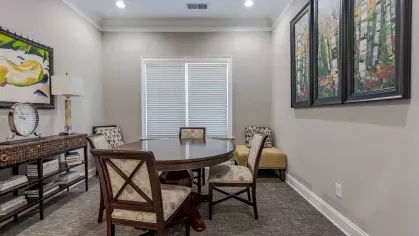 Seating within the clubhouse for residents to enjoy.