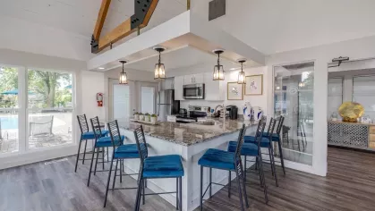 Large kitchen within the clubhouse for residents to enjoy.