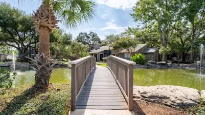 Bridge located on scenic walking trail.