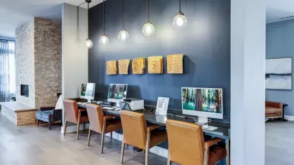 Walden Lakes computer area for residents to use.