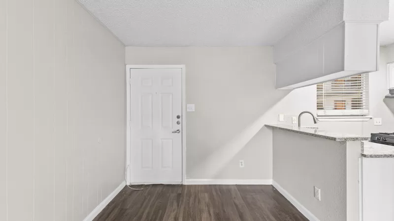 Open kitchen concept with a kitchenette. 