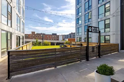 Private, enclosed pet area for residents' dogs to enjoy.