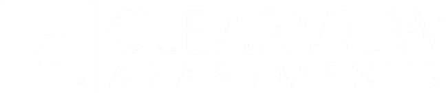 Clearview Apartments Logo White