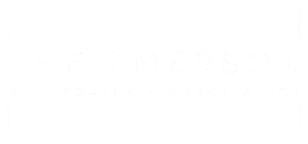 White Logo for The Emerson at Forney