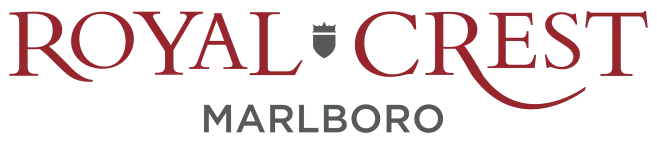 Royal Crest Estates Marlboro logo in red text with decorative crest icon