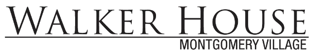 he black Walker House Montgomery Village logo displayed in a sleek, modern typeface representing the apartment community’s brand.