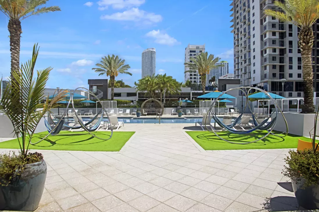 Pool swimming Miro Brickell Luxury Modern apartments