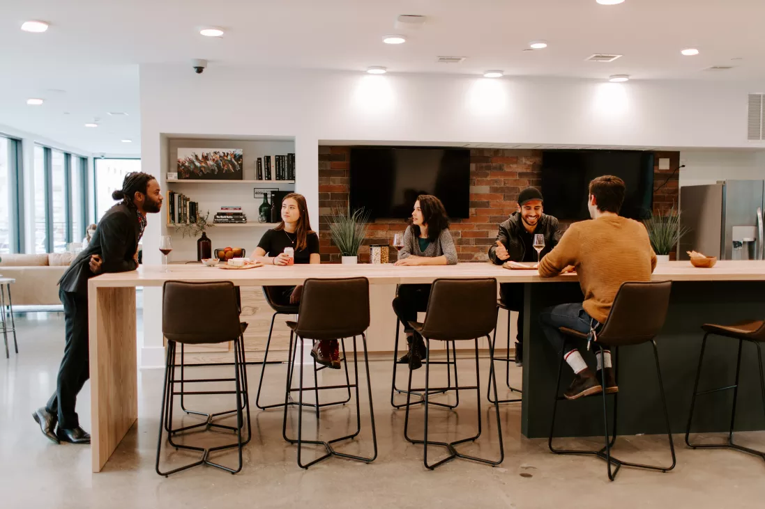 Community space for residents to enjoy one another within Industry Columbus.